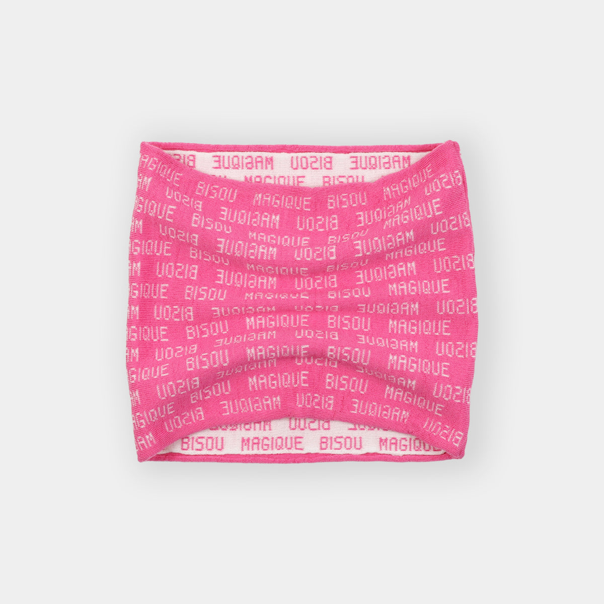 Snood Laine Merinos - Candy-Blanc