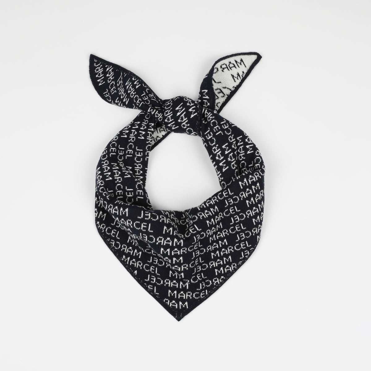Foulard MARCEL - Coton organique - Marine & Ecru