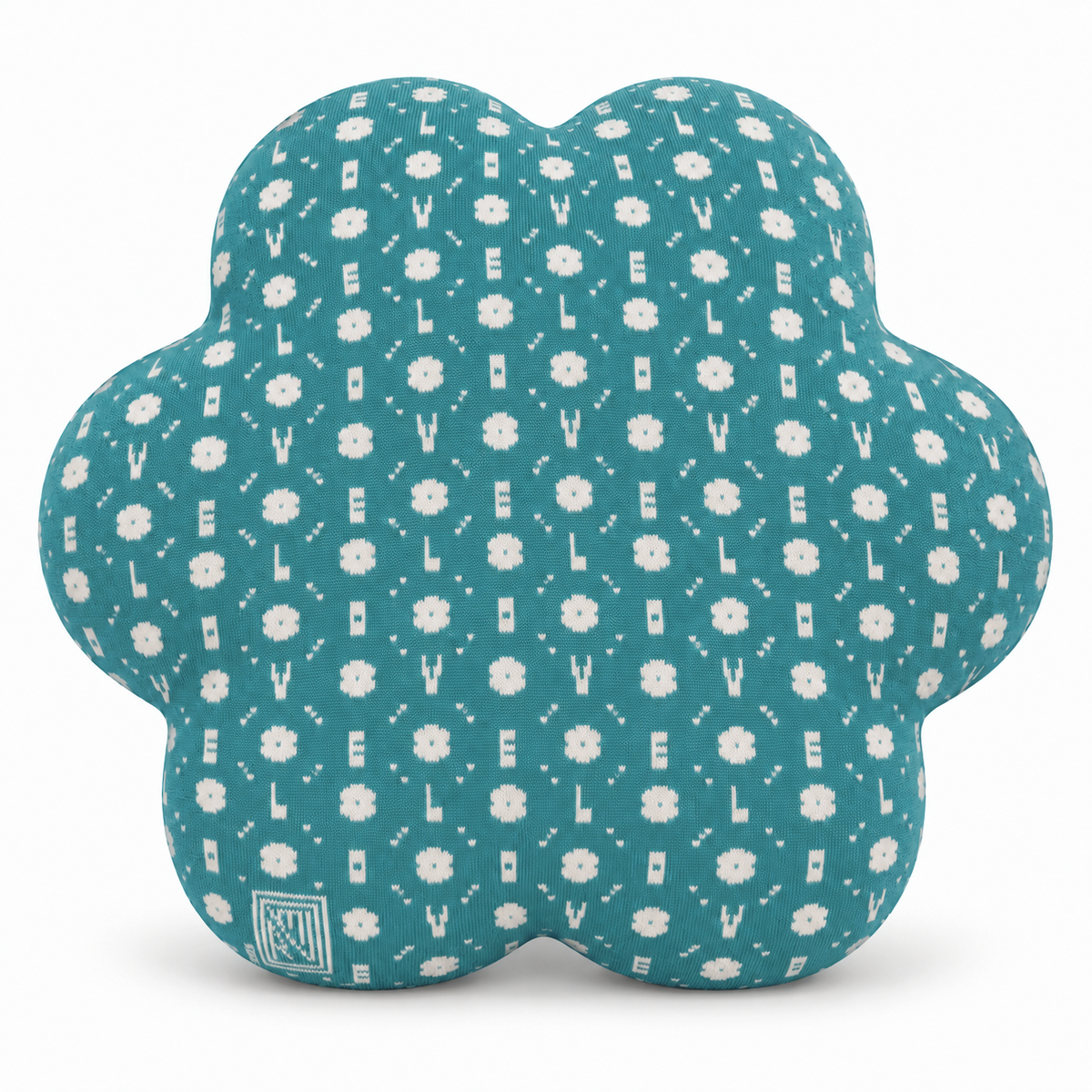 Coussin Flower - Cover Edition × Uchronia - Bleu-Ecru