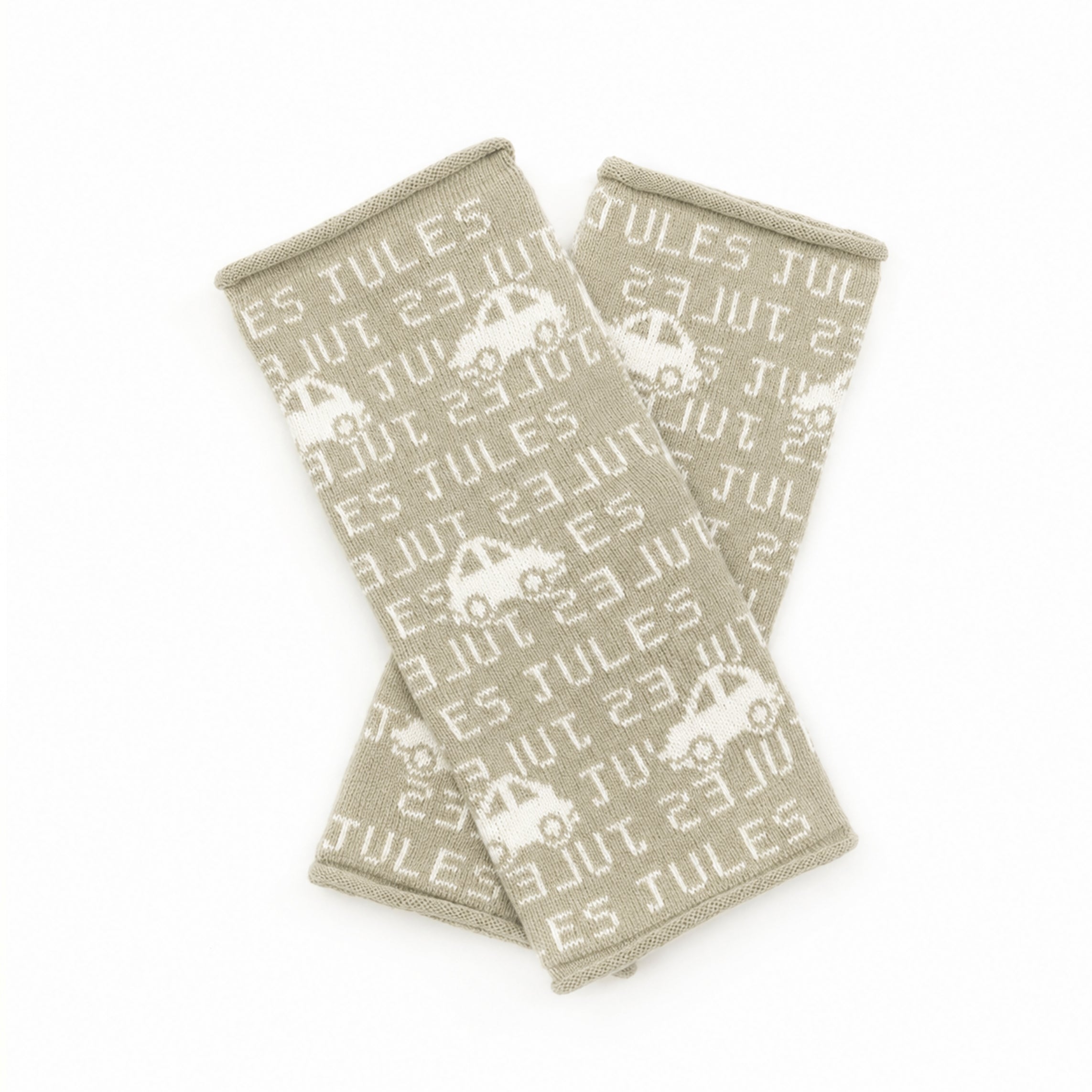 Mitaines Coton Organique - Olive-Ecru
