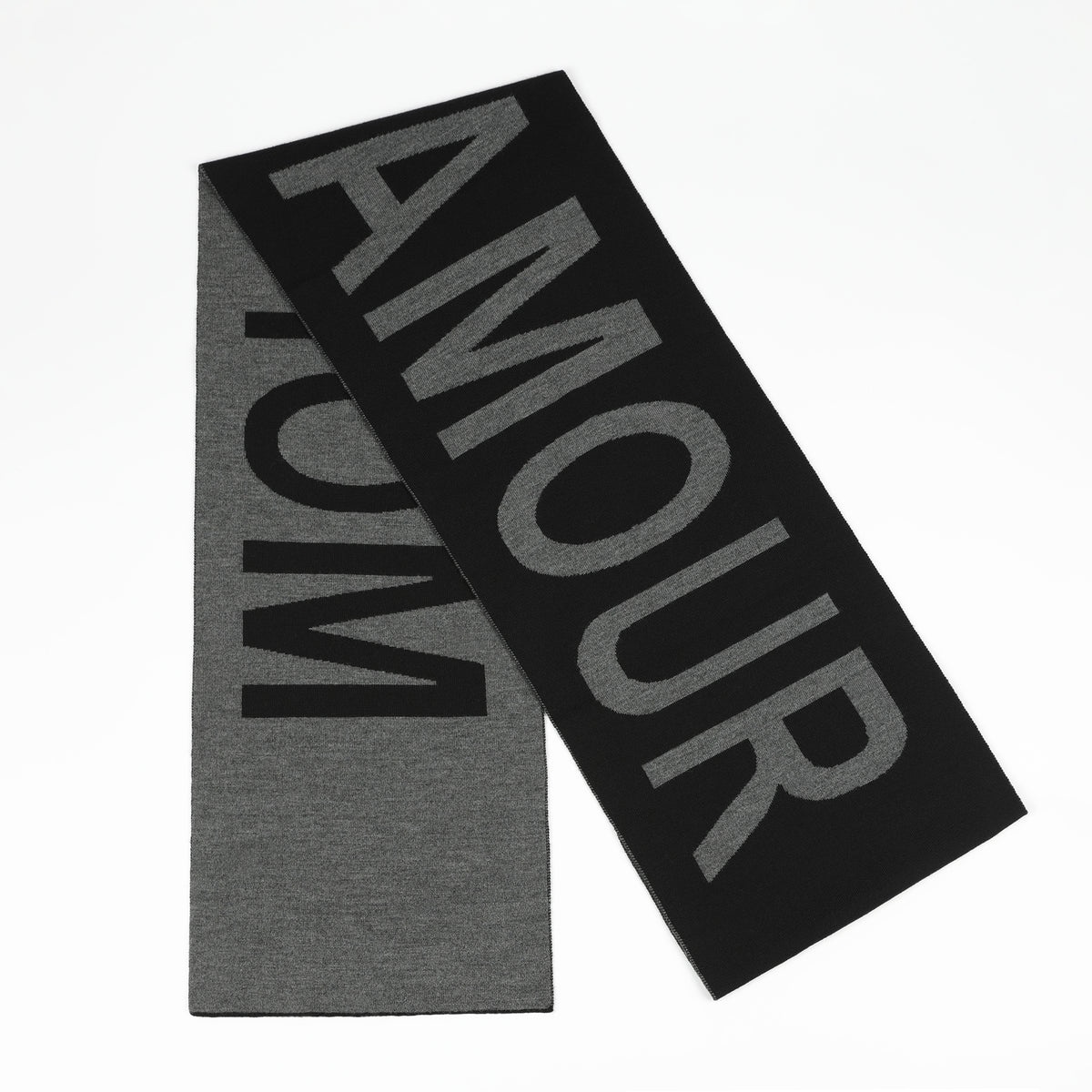 Écharpe Capitales MON AMOUR - Noir & Anthracite