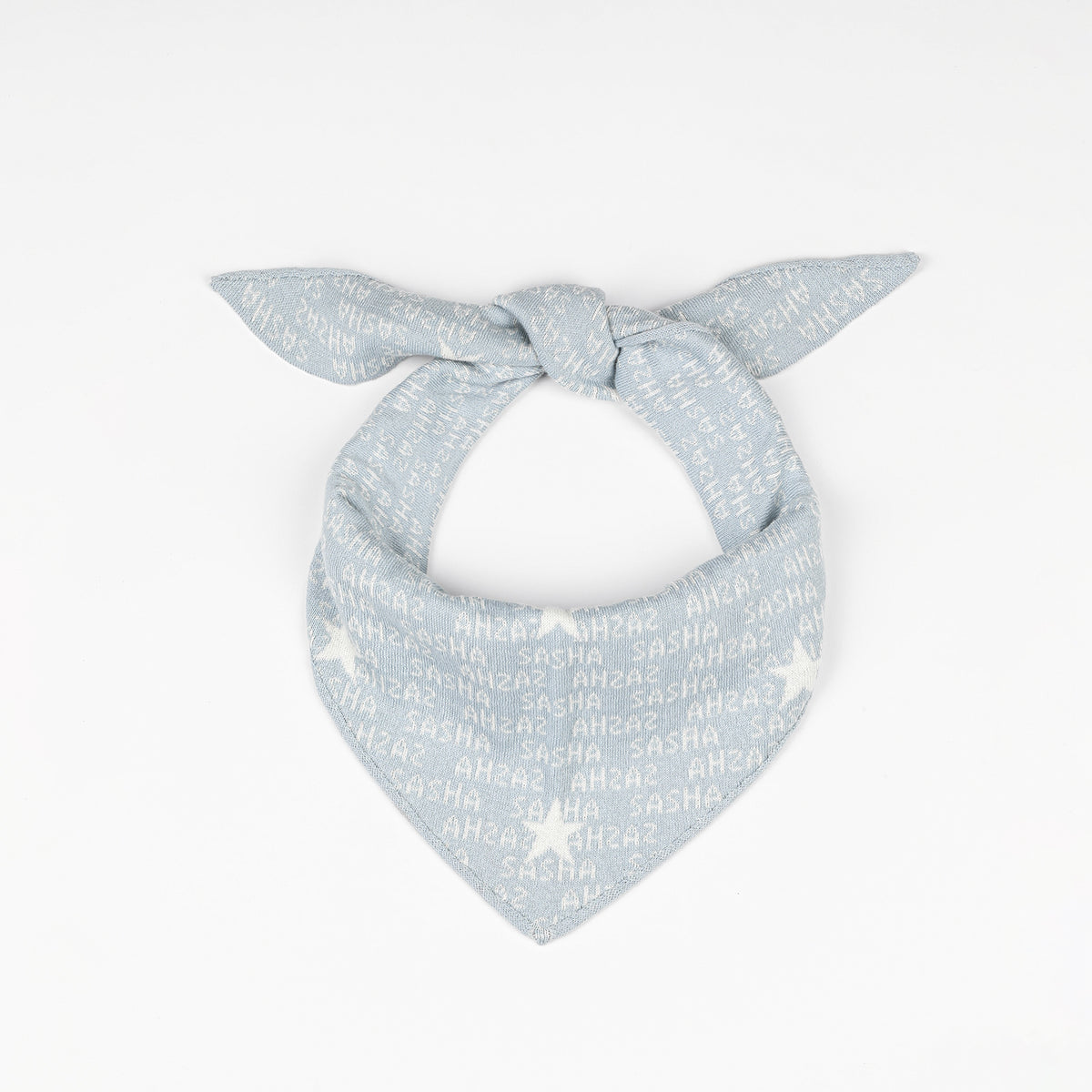 Foulard SASHA - Coton organique - Ciel & Ecru