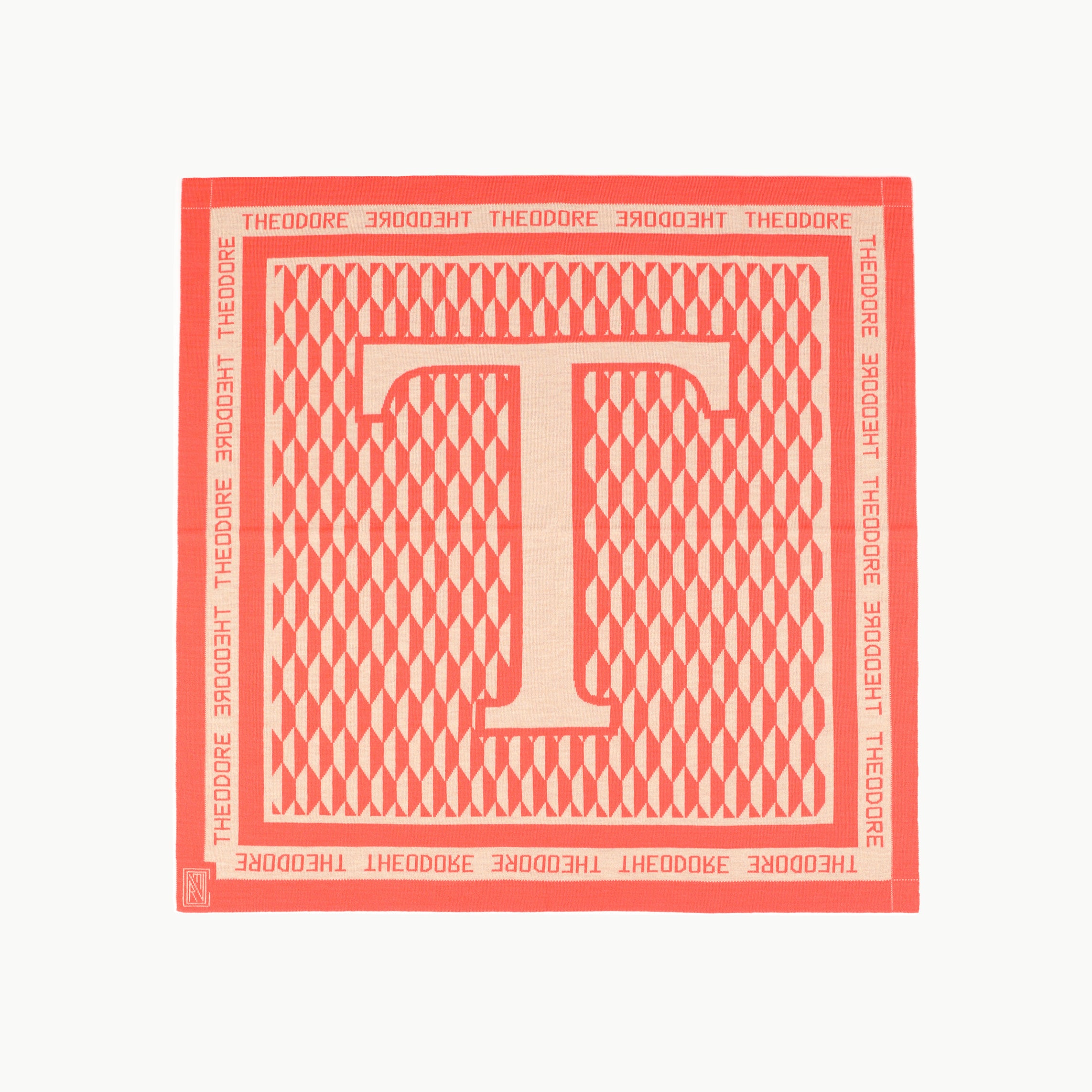 THEODORE - Plaid Initial- Orange Fluo/Sable