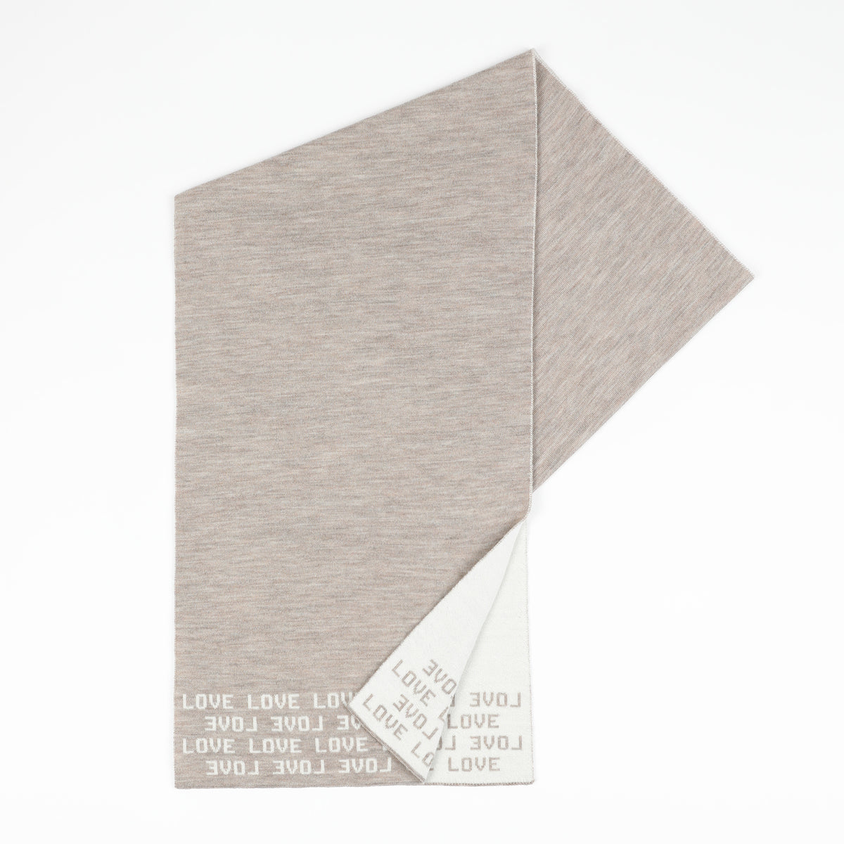 Écharpe Classique LOVE - Taupe & Craie