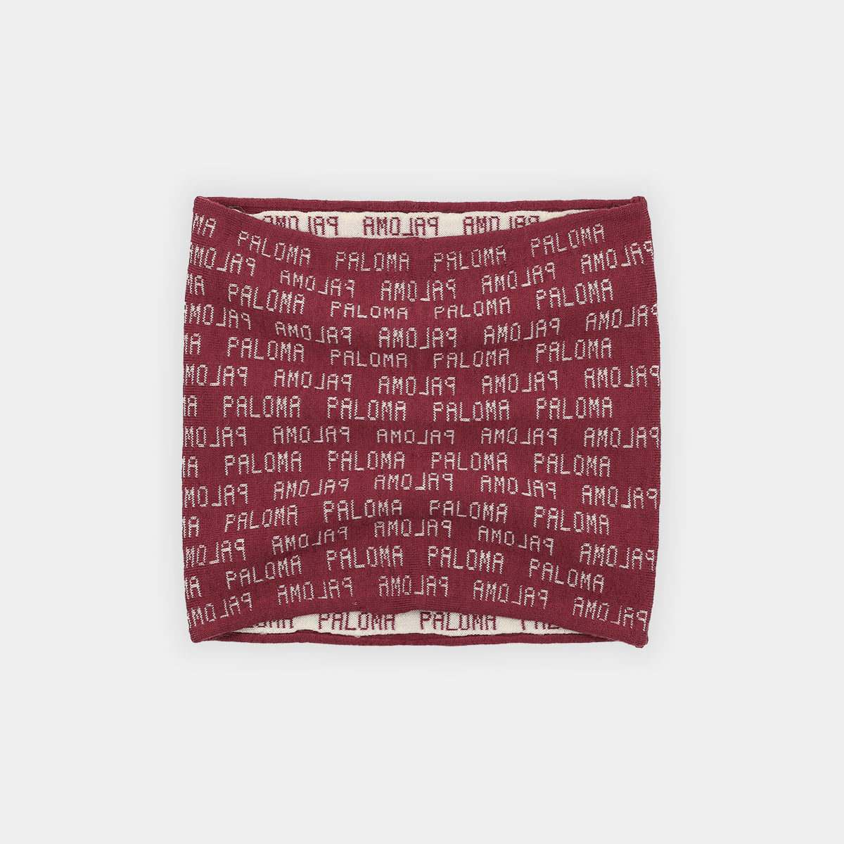 Snood PALOMA - Laine Mérinos - Bordeaux & Ecru