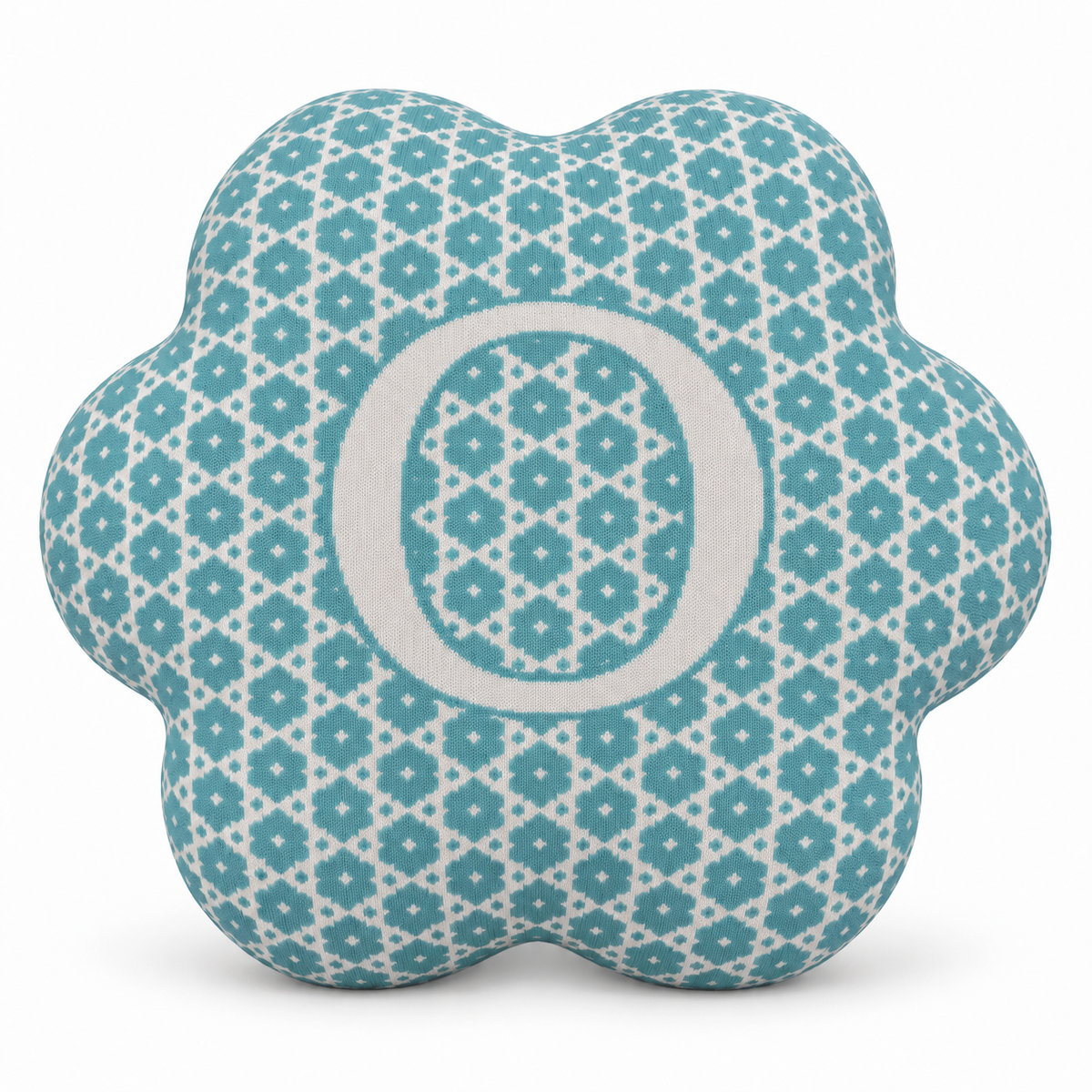 Coussin Flower - Cover Edition × Uchronia - Bleu-Ecru