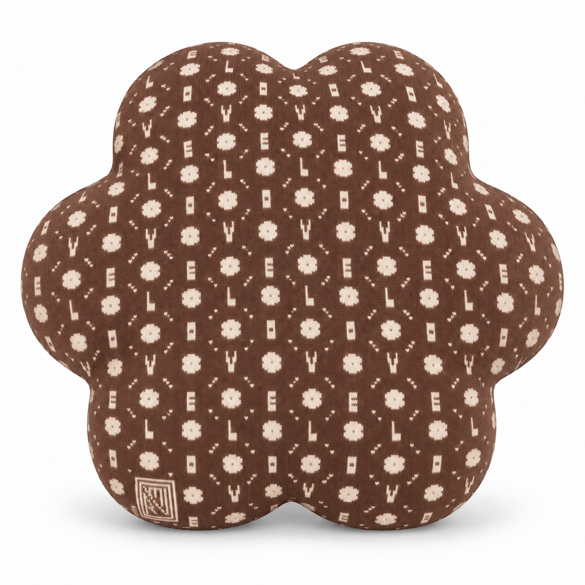 Coussin Flower - Cover Edition × Uchronia - Marron-Beige