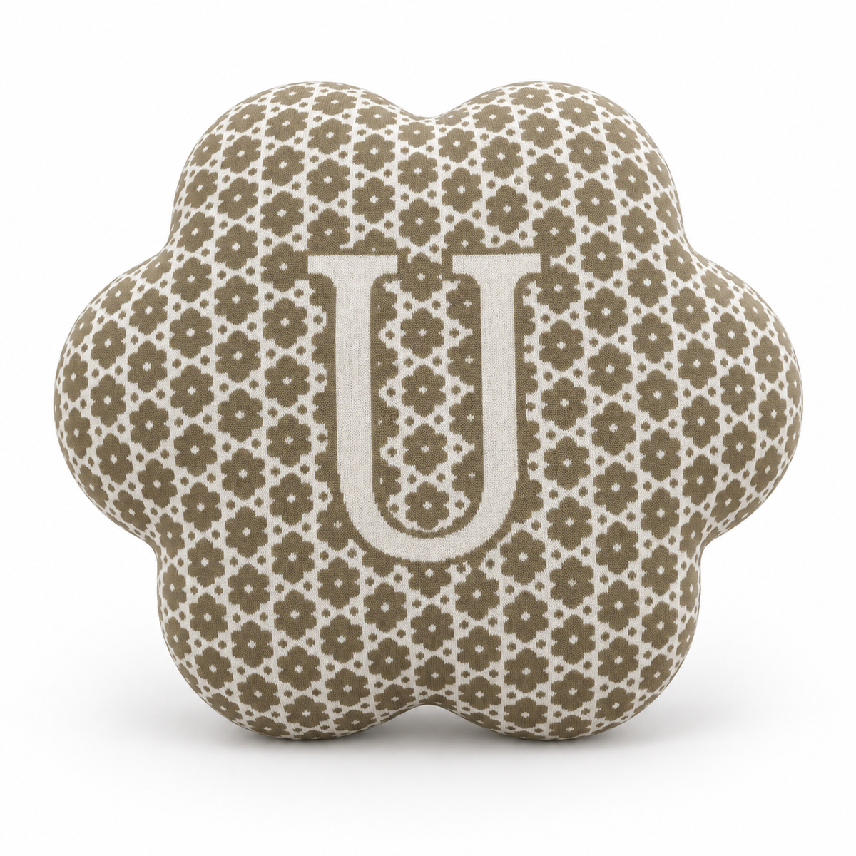Coussin Flower - Cover Edition × Uchronia - Olive-Ecru