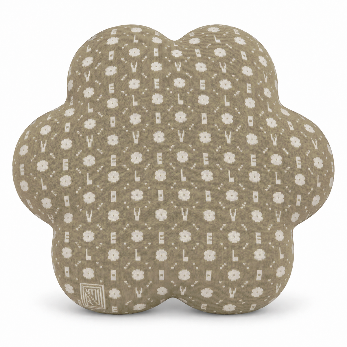 Coussin Flower - Cover Edition × Uchronia - Olive-Ecru