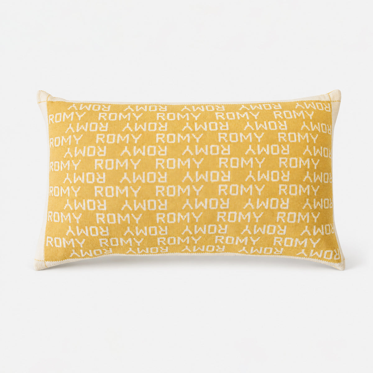 Coussin ROMY - Coton organique - Yellow & Ecru
