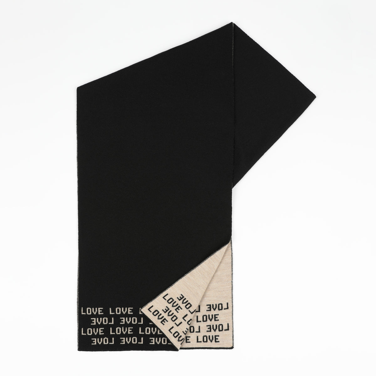 Écharpe Classique LOVE - Noir & Beige