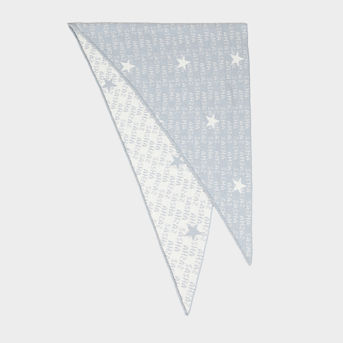 Foulard SASHA - Coton organique - Ciel & Ecru