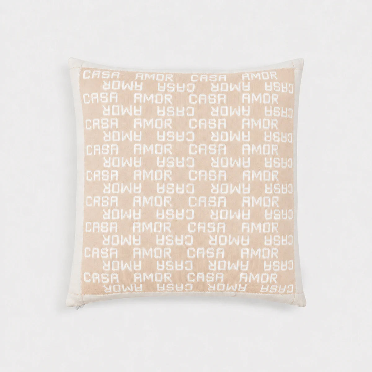 Coussin CASA AMOR - Coton organique - Beige & Ecru