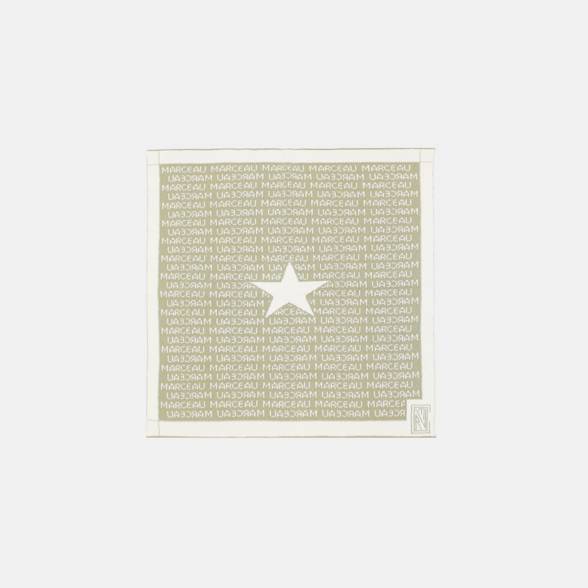 Doudou "MARCEAU" - Olive & Ecru - 40x40 cm